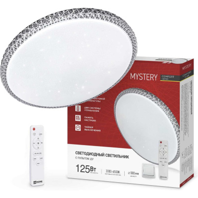 Светильник светодиодный IN HOME COMFORT MYSTERY 125Вт 230В 3000-6500K 10000Лм 500x80мм с пультом ДУ