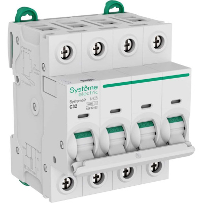 Автоматический выключатель (АВ) Systeme Electric Systeme9 хар-ка C, 32 A, 4 P, 10 kА, 400 В