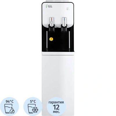 Напольный кулер ECOTRONIC M40-LF white-black с холодильником