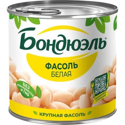 Фасоль Консервация Бондюэль белая, 400г