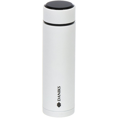 Термос DANIKS нерж, 0.48 л, колба нерж, с датчиком, бел, sl-155h-white soft