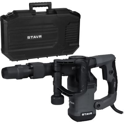 Молоток отбойный СТАВР SDS-MAX, 11,6Дж, 1400Вт, Stavr SDH 1400, 5,8кг, AVS, 3800уд/мин, кабель 5м (набор оснастки, кейс)