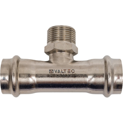 Тройник с наружной резьбой из нержавеющей стали VALTEC 28х3/4