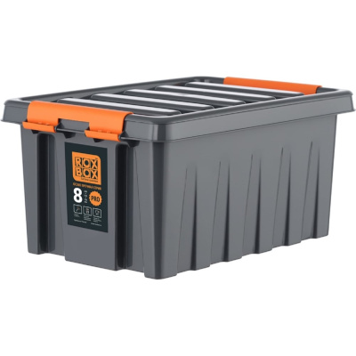 Ящик Rox Box п/п 335х220х160 мм с крышкой и клипсами PRO, 8 л