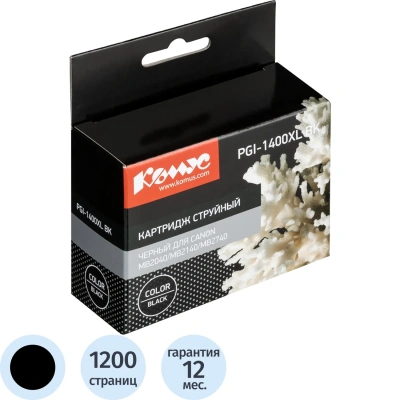 Картридж струйный Комус PGI-1400XL BK чер.для Canon MB2040/MB2140/MB2740