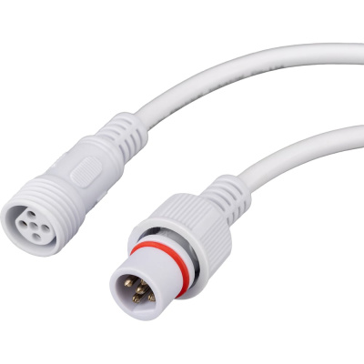 Соединительный кабель REXANT, 5pin, герметичный, IP67, 5х0.5 кв.мм белый
