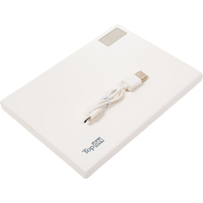 Внешний аккумулятор TopON TOP-MAX2 30000mAh QC3.0, Power Delivery. USB Type-C, MicroUSB, 3 USB и кредл. Белый TOP-MAX2/W