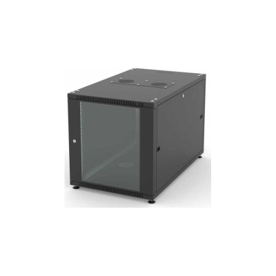 Шкаф напольный 19", 12U Filum FL-NT-12610GM1M-BK NETWORK (ШxГxВ) 600x1000x623 мм, двери: стеклянная/сплошная металл