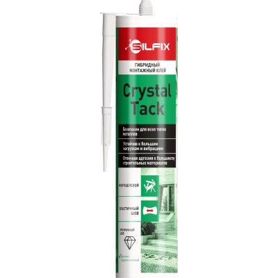 Монтажный клей Silfix Crystal Tack, прозрачный, 280 мл SCTT280