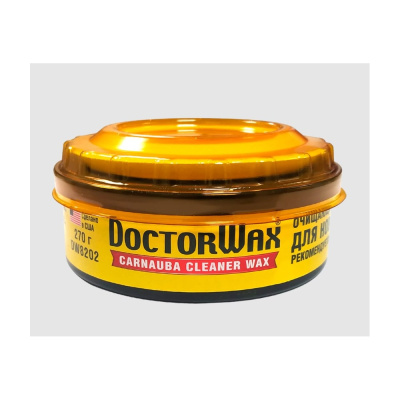 Пастообразный очищающий полироль-защита DoctorWax с воском Карнауба для новых покрытий. В комплект входит аппликатор
