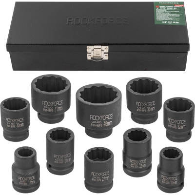 Набор головок ударных 10 предметов, 3/4" 12гр. Rockforce