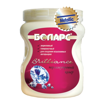 Краска БОЛАРС Вавилон-Брильянтовый Металлик/Vavilon - Brilliance металлик золото, 2 кг