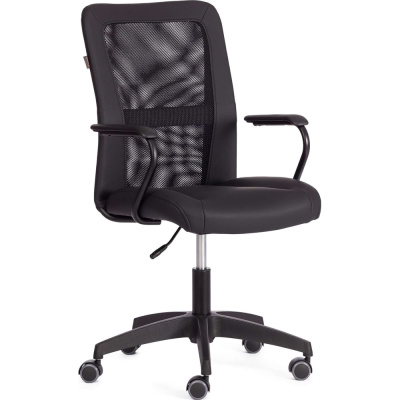 Кресло Tetchair Staff экокожа/ткань, черный