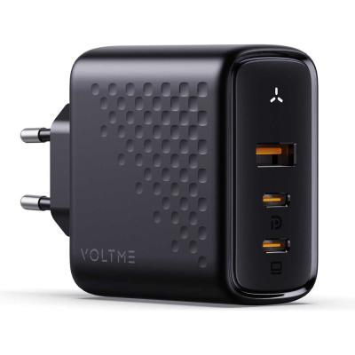 СЗУ VOLTME Revo 100CCA V1 USB-C+USB-С+USB-A, GaN, 100W, PD3.0, QC4.0+, черный