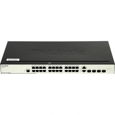 Коммутатор D-Link DES-3200-28/C1A, L2 24x10/100Base-TX, 2xSFP, 2 комбо