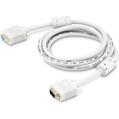 Кабель-удлинитель BURO CAB015S-06 VGA (m) VGA (f) 1.8м, феррит.кольца серый
