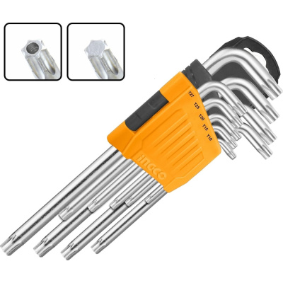 Набор шестигранников TORX Т10-Т50мм S2 Extra Long INGCO