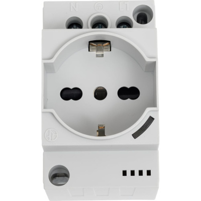 Розетки для электрических шкафов Finder тип Schuko + Bipasso 10/16 A, категория защиты IP 20, LED, цвет серый