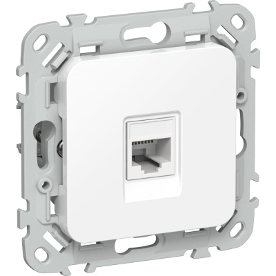 Розетка компьютерная IEK FLITE RJ45 кат.5Е UTP РК5е-1-0-ФлБ белый