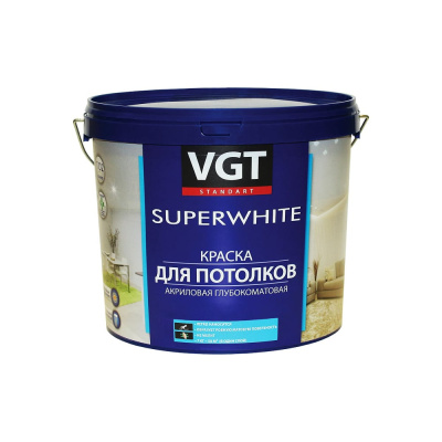 Краска для потолков VGT ВД АК 2180 Супербелая 7кг