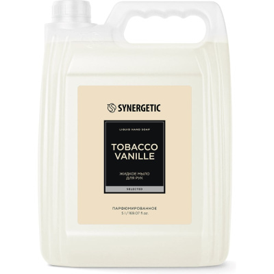 Жидкое мыло для рук SYNERGETIC tobacco-vanille/табак-ваниль, 5 л