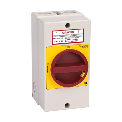 Systeme Electric SystemePact MSD — выключатель-разъединитель MSD в корпусе IP65 на номинальный ток 25 А