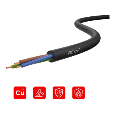 Силовой гибкий кабель с резиновой изоляцией Novacord H07RN-F 3G2.5 450/750V, длина 30 метров NOVACORD H07RN-F 3G2.5 L030