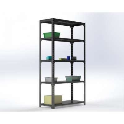 Стеллаж Kit Comfort 2200х1000х400 мм, 5 полок, серый