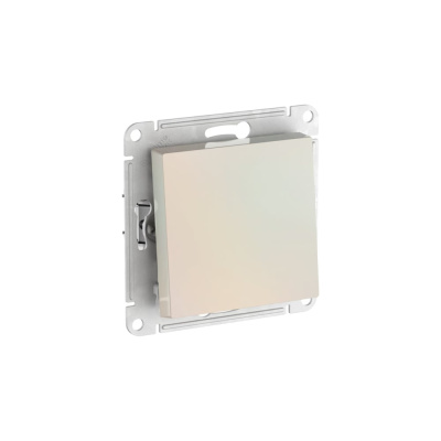 Выключатель Systeme Electric ATLASDESIGN с самовозвратом, сх.1, 10АХ, мех., быстрозажим. клем., жемчуг