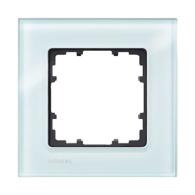 Siemens Siemens DELTA MIRO РАМКА 1-МЕСТНАЯ СТЕКЛО КРИСТАЛЬНЫЙ ЗЕЛЕНЫЙ 90x90ММ