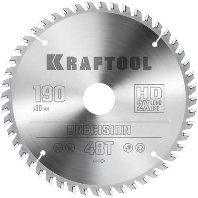 Пильный диск по дереву KRAFTOOL Precision 190x30 мм, 48т