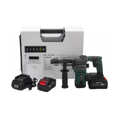 Перфоратор аккумуляторный Zitrek DESTROYER 20 PRO в кейсе, 20В, 2x4.0Ач 085-1092