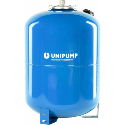 Гидроаккумулятор вертикальный UNIPUMP ГВ 50НВ (фланец нерж., верхнее подкл., БЭЗ)