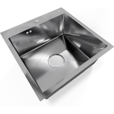 Мойка кухонная из нержавеющей стали Bauedge BAU SOUL КТ5050S SATIN, сифон EASY CLEAN в комплекте