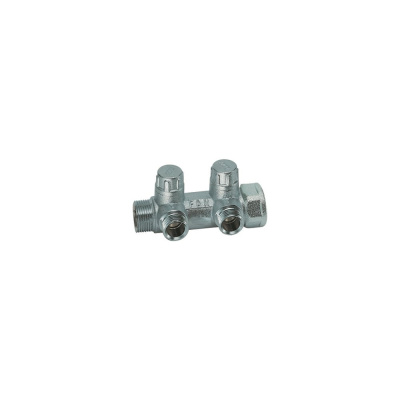 Запорный коллектор с 2 отводами FAR 1" НР-ВР М24х19 FK 3875 C1