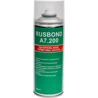 RusBond А7.200 - активный пенный очиститель поверхности от следов клея, нагара, смазок, лака и т.п