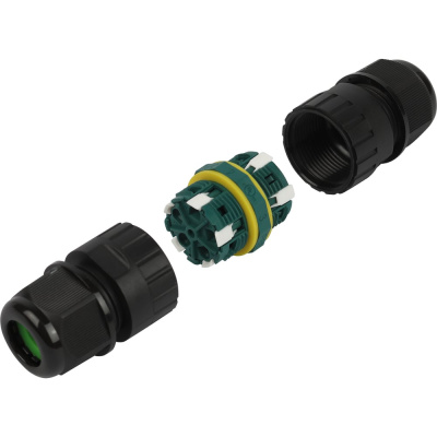 Коннектор ЭРА NO-224674 кабельный прямой 5Pin 0.5-2.5 мм2 безвинтовой IP68