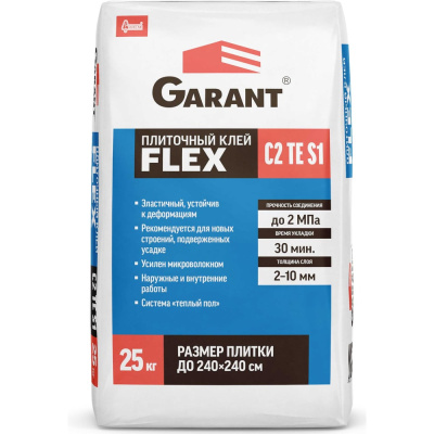 Плиточный клей Старатели GARANT FLEX C2TE S1 25кг