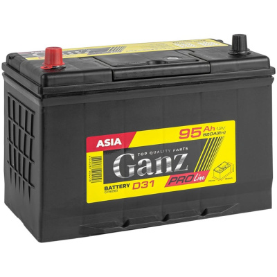 Аккумулятор GANZ PRO-Line JIS 95 А/ч прямой L+ 304x173x220 D31 EN 820 А