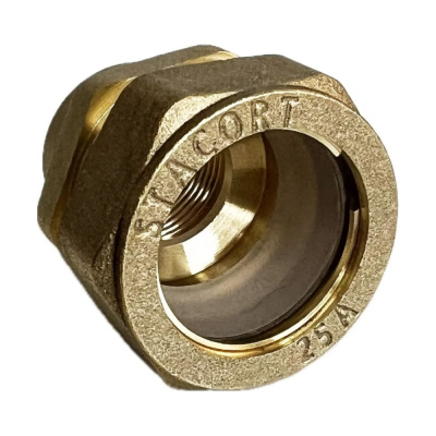 Муфта внутренняя STACORT SF25x3/4''MR (мама)-для гофрированной трубы 25А из нержавеющей стали