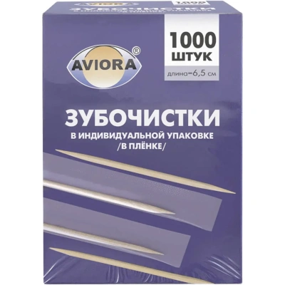 Зубочистки бамбук в инд. ПП-упак. 1000шт./уп. 401-488
