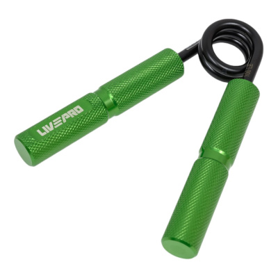 Эспандер LIVEPRO Aluminum Handle Grip, сопротивление 45, 3 кг, вес 195 г, диаметр пружины 6 мм, зеленый NL