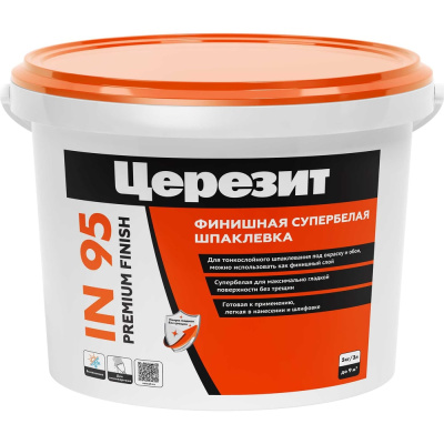 Шпаклевка полимерная готовая Церезит IN 95 5 кг универсальная