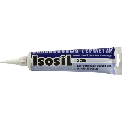 Нейтральный силиконовый герметик ISOSIL S206, бесцветный, 115 мл