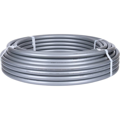 Труба из сшитого полиэтилена с кислородным слоем STOUT PEX-a 25х3,5 бухта 50 м серая