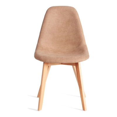 Стул Tetchair CINDY SOFT mod. C1021F1-1, 1 шт в упаковке фактурный велюр/дерево бук, 55x48x83 см, Бежевый LY1701-4