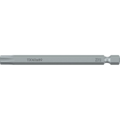 Бита WERA 867/4 Z TORX BO с отверстием, 1/4 E6.3, TX 30 x 89 мм