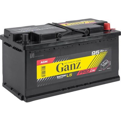 Аккумулятор Ganz PRO-Line AGM 95 А/ч обратный R+ 353x175x190 L5 EN 850 А