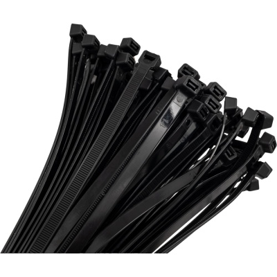 Нейлоновые стяжки Fortisflex НСС EasyFix 8x450 мм, черный, 100 шт