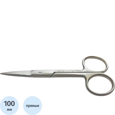 Ножницы остроконечные прямые, 100 мм, J-22-017
